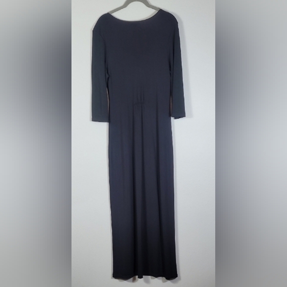 Y2K Vintage Limited Long Sleeve Maxi Dress Size XL Black Whimsigoth 90s Modest - Picture 13 of 16